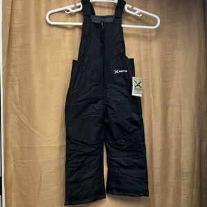 Arctix Infant/Toddler Chest High Snow Bib Overalls, Black, 4T